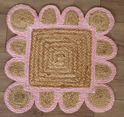 Pink Scallop Jute