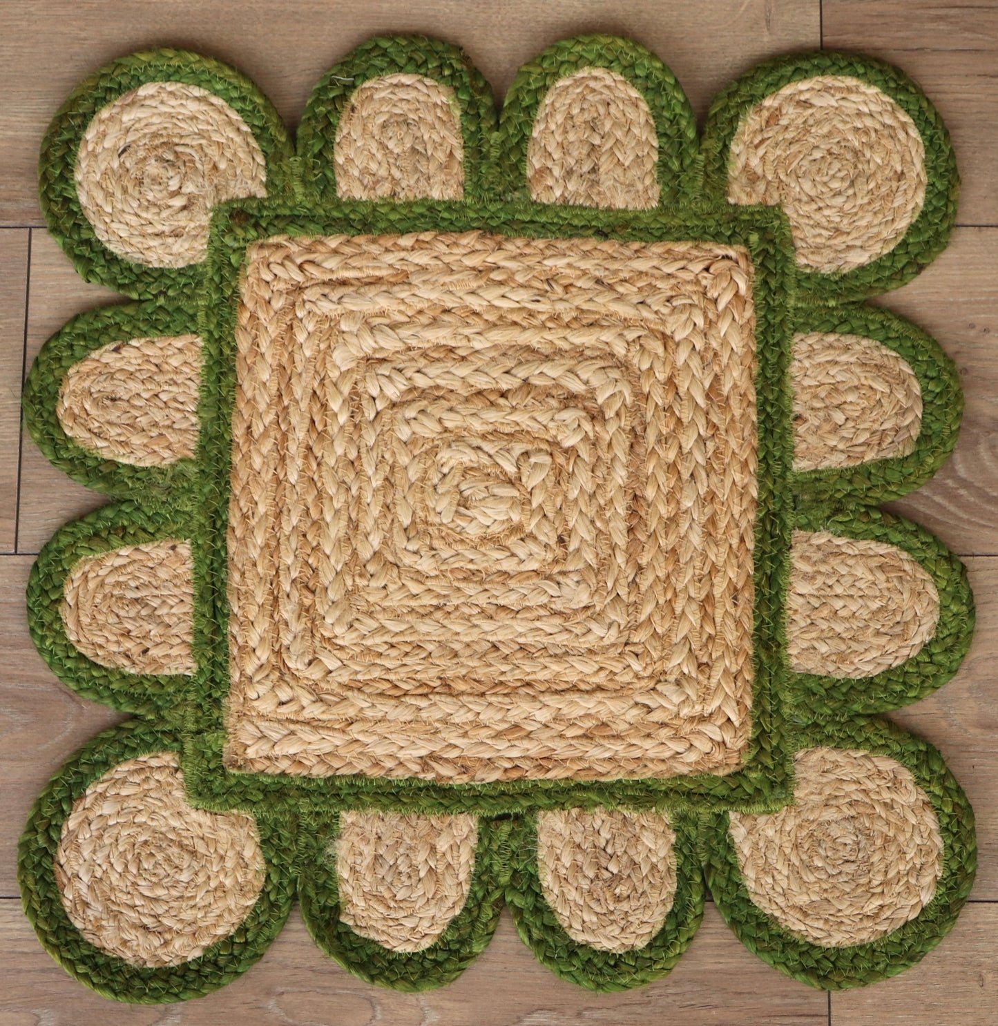 Green Scallop Jute