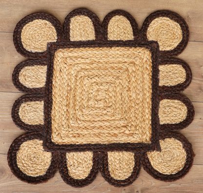 Brown Scallop Jute