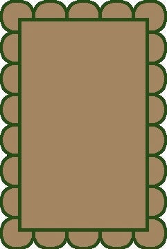 Green Scallop Jute